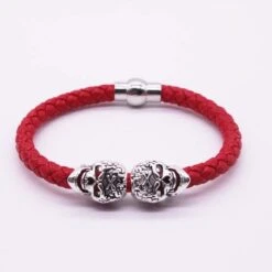 Skull Braided Bracelet -Gothic Clothing Store product image 109228766