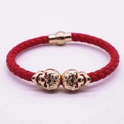 Skull Braided Bracelet -Gothic Clothing Store product image 109228769