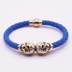 Skull Braided Bracelet -Gothic Clothing Store product image 109228778