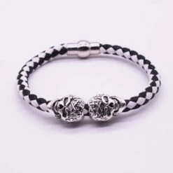 Skull Braided Bracelet -Gothic Clothing Store product image 109228783