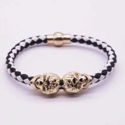 Skull Braided Bracelet -Gothic Clothing Store product image 109228787