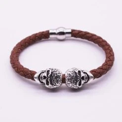 Skull Braided Bracelet -Gothic Clothing Store product image 109228789