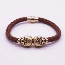 Skull Braided Bracelet -Gothic Clothing Store product image 109228793