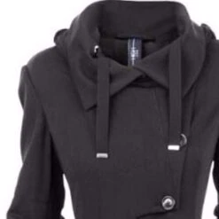 Elegant Single-Breasted Black Gothic Coat -Gothic Clothing Store product image 119433005