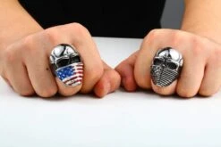 Flag Bandana Skull Ring -Gothic Clothing Store product image 130989991