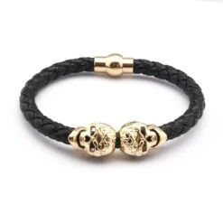 Skull Braided Bracelet -Gothic Clothing Store product image 139313327