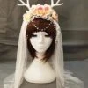 Elegant Antler Headband (white)