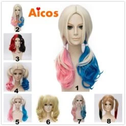 Synthetic Wigs Inspired By Harley Quinn