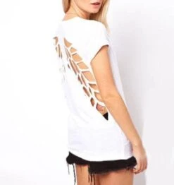 Bold Angel Wing Cut Out Shirt -Gothic Clothing Store product image 204024816