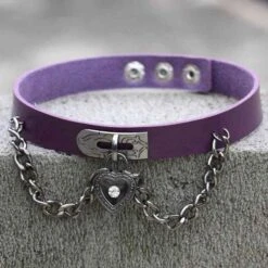 Chained Lock Heart Choker 32 Chained Lock Heart Choker -Gothic Clothing Store product image 205987724