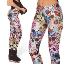 Colorful Skull Leggings