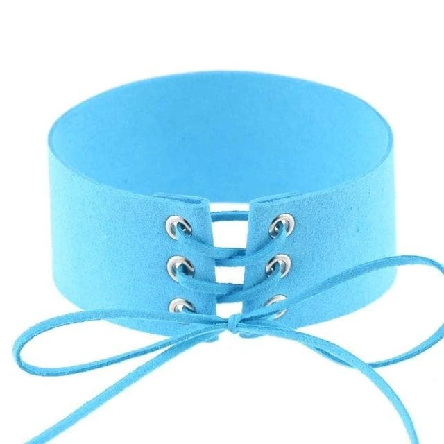 Velvet Aesthetic Lace Up Choker 5 Velvet Aesthetic Lace Up Choker - Image 5
