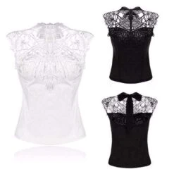 Gothic Laced Turtle Neck Blouse -Gothic Clothing Store product image 230361581
