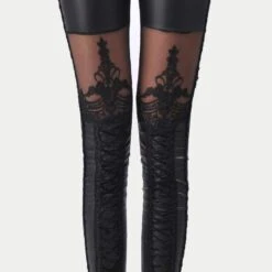 Gothic Victorian Lace Leggings -Gothic Clothing Store product image 264810165