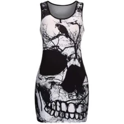 Raven Skull Vintage Dress -Gothic Clothing Store product image 272435841