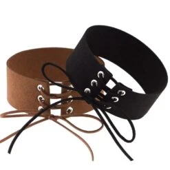 Velvet Aesthetic Lace Up Choker 38 Velvet Aesthetic Lace Up Choker -Gothic Clothing Store product image 276893804