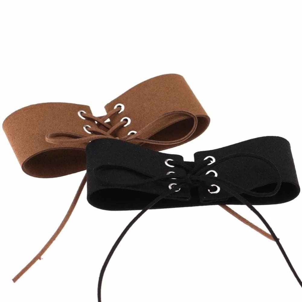 Velvet Aesthetic Lace Up Choker 17 Velvet Aesthetic Lace Up Choker - Image 17