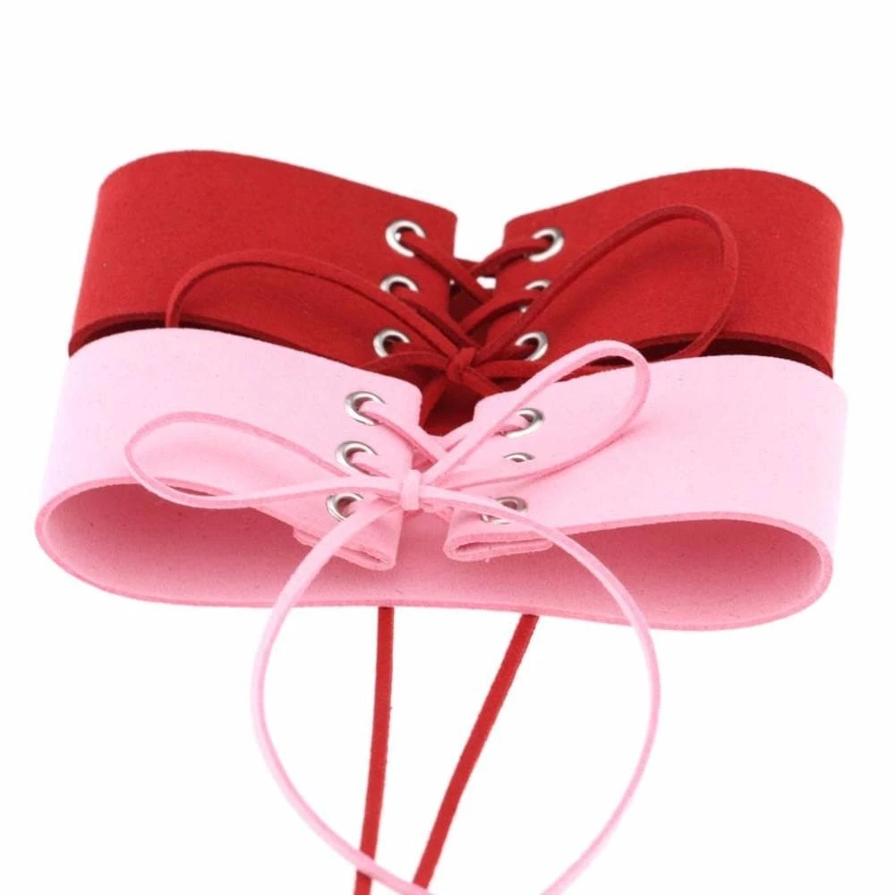 Velvet Aesthetic Lace Up Choker 12 Velvet Aesthetic Lace Up Choker - Image 12