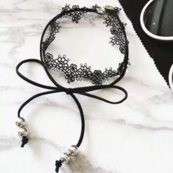 Gothic Lace And Tie Choker -Gothic Clothing Store product image 329422341