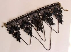 Black Lace Short Collar Choker -Gothic Clothing Store product image 37621000