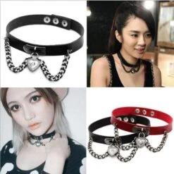 Chained Lock Heart Choker 37 Chained Lock Heart Choker -Gothic Clothing Store product image 76894419