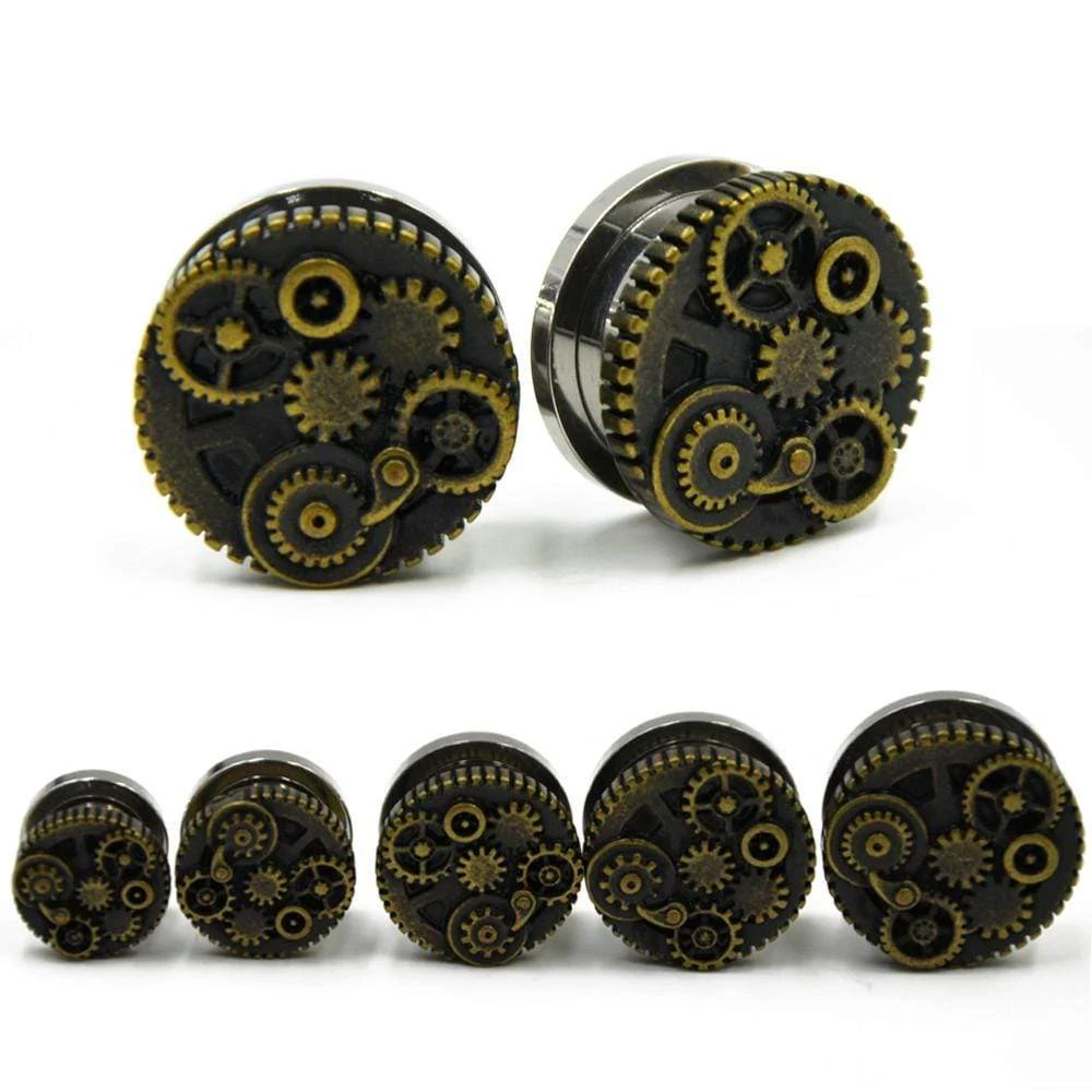 Steampunk Gears Ear Tunnels 2 Steampunk Gears Ear Tunnels - Image 2