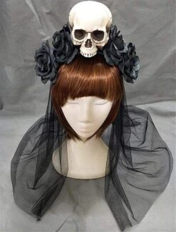 Gothic Skull Rose Headband -Gothic Clothing Store product image 870218176