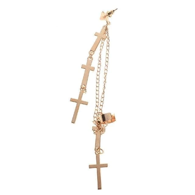 Boho Bohemian Cross Earrings 3 Boho Bohemian Cross Earrings - Image 3