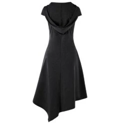 Asymmetrical Sleeveless Hoodie -Gothic Clothing Store q4 20508727 5f31 47ae 80d6 5ae26915574d