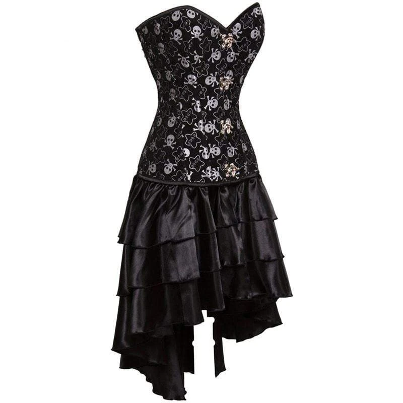 White Pirate Steel Boned Corset 4 White Pirate Steel Boned Corset - Image 4