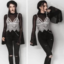 Crop Top Floral Bralette Bra -Gothic Clothing Store ricky aimee 7