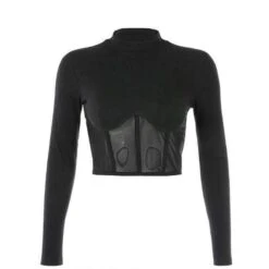 Gothic Hollow Crop Top -Gothic Clothing Store shirt5