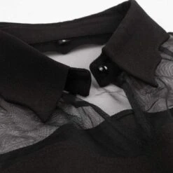 Gothic Flare Sleeve Draped Mini Dress -Gothic Clothing Store snip 20181008162446