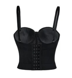 Gothic Faux Leather Bustier Crop Top -Gothic Clothing Store snip 20181015172405